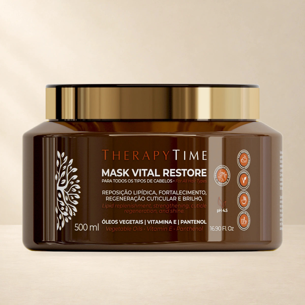 Mask Vital Restore - 500ml — embalagem em estúdio